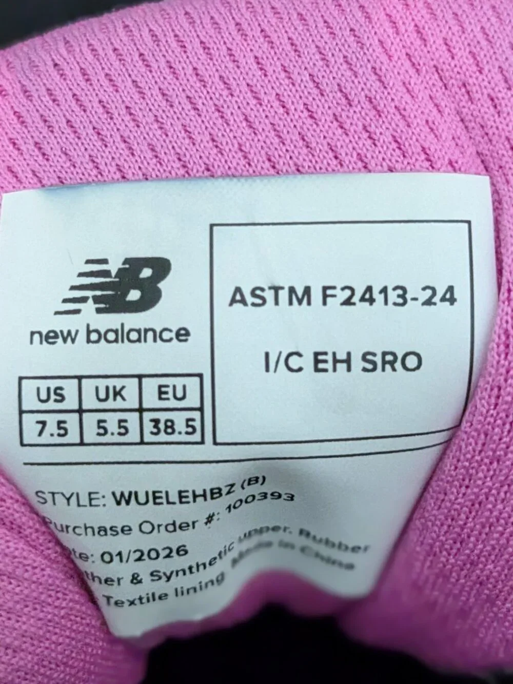 New Balance Women's Steel Alloy Toe ASTM F2413-18 EH Work Shoes Black Size 7.5